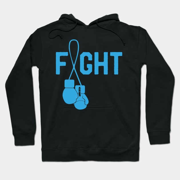 Cute Prostate Cancer Awareness Survivor Fighter Ribbon Hoodie by mrsmitful01